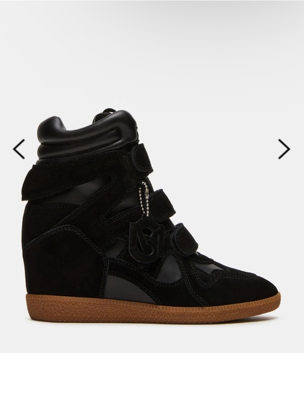 Steve Madden Black Hidden-Wedge High-Top Wedges